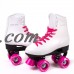 Cal 7 Soft Boot Roller Skate, Retro Fashion High Top Design in Faux Leather for Indoor & Outdoor (Pink, Youth 6 / Men's 6 / Women's 7))   